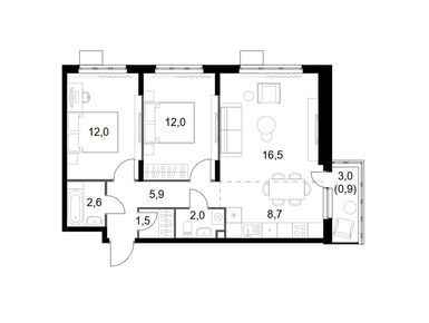 Планировки трехкомнатные в ЖК «1-й Донской» (Первый Донской)