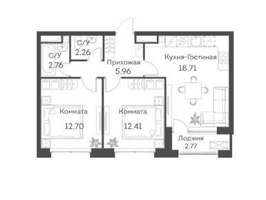 Планировки трехкомнатные в ЖК «Аквилон BESIDE 2.0»