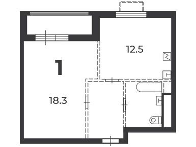 1-комнатная 41.50 кв.м, Жилой дом «Никитинская ул., д. 21, к. 3», 17 613 589 руб.