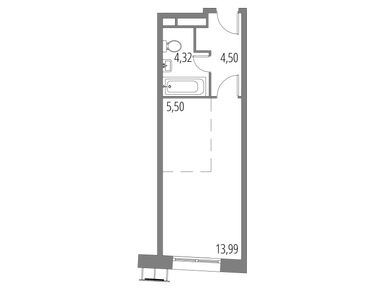 Планировки студии в Клубный дом «Малые Вешки»