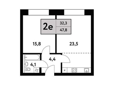 2-комнатная 49.40 кв.м, ЖК «Фестиваль Парк-2», 26 661 328 руб.