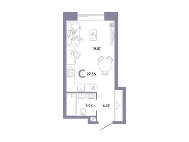 Планировки студии в ЖК Republic (Репаблик)