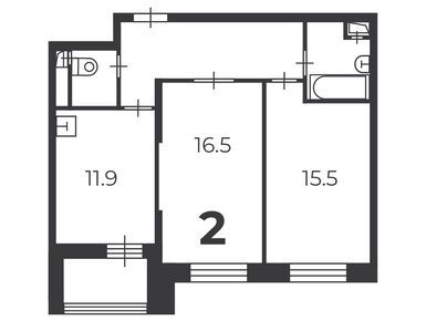 2-комнатная 60.10 кв.м, Жилой дом «Обручева ул., д. 5», 21 545 850 руб.