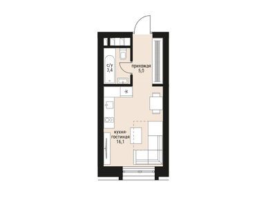 Планировки однокомнатные в ЖК «Шелепиха»