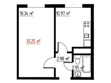 Планировки однокомнатные в Эко-район «Борисоглебское»