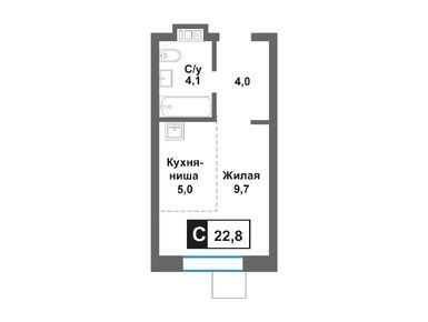 Студия 22.80 кв.м, Смарт квартал «Лесная Отрада», 6 337 260 руб.