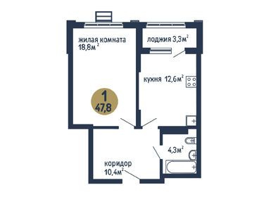 Планировки однокомнатные в Жилой квартал «Подлипки-Город»