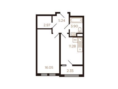 1-комнатная 41.00 кв.м, Миниполис «Рафинад», 10 438 668 руб.