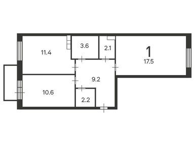 2-комнатная 56.60 кв.м, Жилой дом «Куприна пр-кт, д. 38, к. 1, 2», 14 074 912 руб.