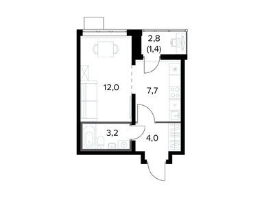 Планировки однокомнатные в ЖК «1-й Донской» (Первый Донской)