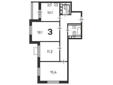3-комнатная 72.80 кв.м, Жилой дом «Коровинское ш., д. 29», 19 692 400 руб.