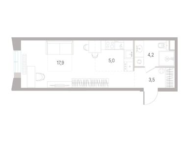 Планировки студии в ЖК «КОД Сокольники»