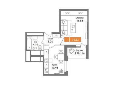 Планировки однокомнатные в ЖК «Планерный квартал»