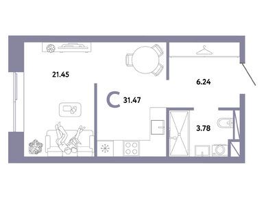 Студия 31.47 кв.м, ЖК Republic (Репаблик), 42 221 800 руб.
