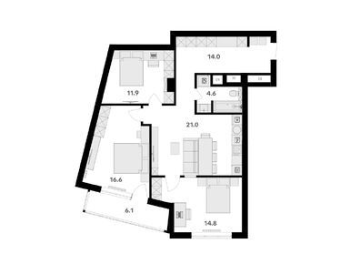 Планировки четырехкомнатные в ЖК River Нouse (Ривер Хаус)