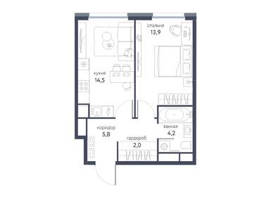 1-комнатная 40.30 кв.м, ЖК «Сиреневый парк», 18 187 085 руб.