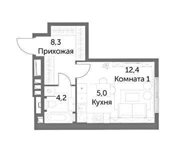 Планировки студии в ЖК «Архитектор»