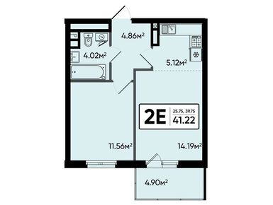 Планировки двухкомнатные в ЖК «Северный Квартал»