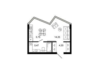 Планировки студии в Клубный дом Novaya, 11 (Новая, 11)