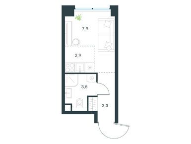 Планировки студии в Level Звенигородская