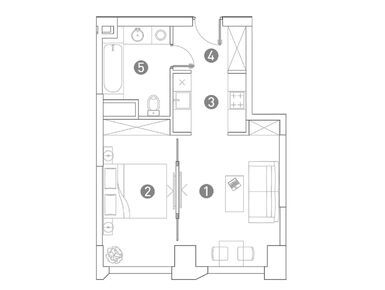 Планировки двухкомнатные в ЖК Very (Вери) Ботанический сад