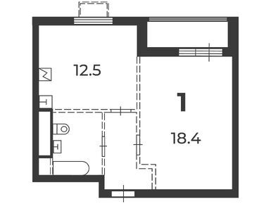 1-комнатная 40.10 кв.м, Жилой дом «Никитинская ул., д. 21, к. 3», 16 991 077 руб.