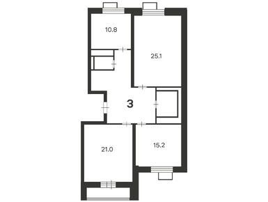 3-комнатная 98.30 кв.м, Жилой дом «Алтуфьевское ш., д. 53, к. 1, 2», 24 850 240 руб.