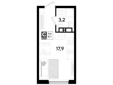 Студия 21.10 кв.м, ЖК DOGMA PARK (Догма Парк), 4 722 180 руб.