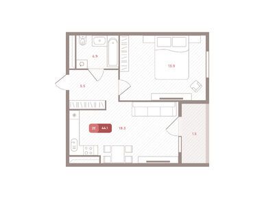 Планировки двухкомнатные в ЖК «ОМ»