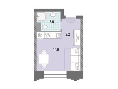 Планировки студии в ЖК «ЗИЛАРТ»