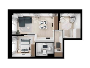 Планировки двухкомнатные в Онежский вал