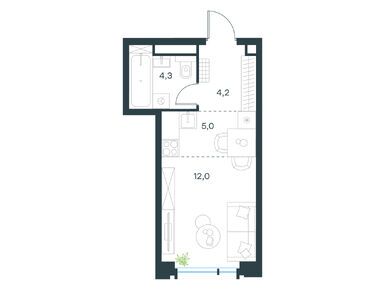 Студия 25.50 кв.м, Левел Академическая, 24 010 217 руб.