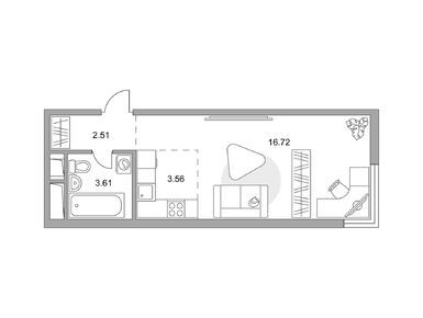 Студия 26.40 кв.м, ЖК «Аникеевский», 5 820 417 руб.