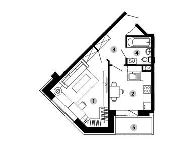 Планировки однокомнатные в ЖК «Малиново»
