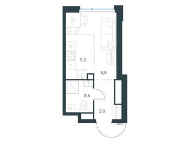 Планировки студии в Level Мичуринский