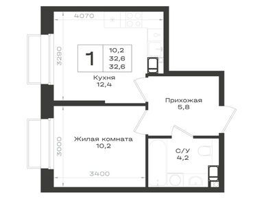 Планировки однокомнатные в ЖК «Придонье»