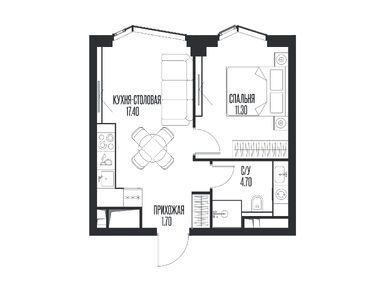 Планировки однокомнатные в ЖК Ice Towers (Айс Тауэрс)