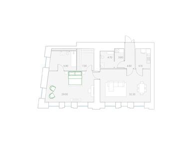 1-комнатная 97.00 кв.м, Клубный дом Duo (Дуо), 292 500 000 руб.