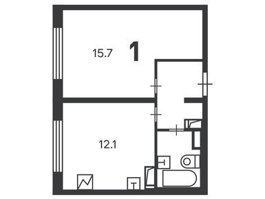 1-комнатная 35.50 кв.м, Жилой дом «Маршала Еременко ул., д. 5, к. 1, 2, 3, 4», 8 770 630 руб.