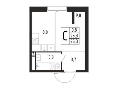 Планировки студии в ЖК «Берег»