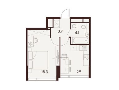 Планировки однокомнатные в ЖК Indy Towers (Инди Тауэрс)