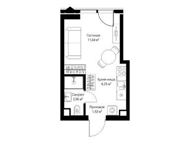 Планировки студии в ЖК JOIS (Джойс)