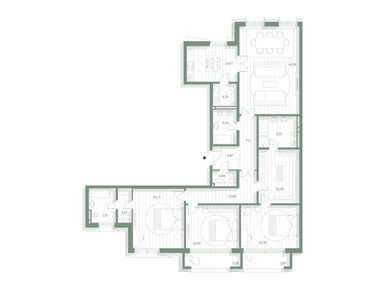 Планировки трехкомнатные в Клубный дом LUCE