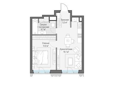 Планировки однокомнатные в Элитный квартал «Тишинский бульвар»