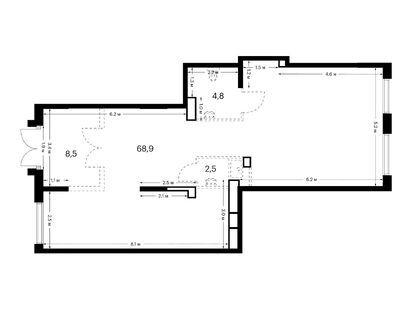 Помещение свободного назначения, 84.70 м<sup>2</sup>