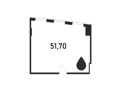 Помещение свободного назначения, 51.70 м<sup>2</sup>