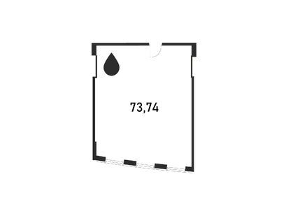 Помещение свободного назначения, 73.74 м<sup>2</sup>