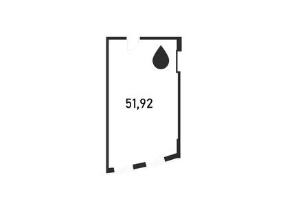 Помещение свободного назначения, 51.92 м<sup>2</sup>
