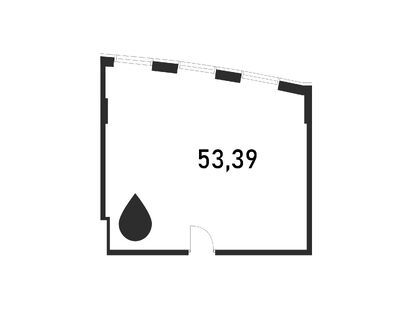 Помещение свободного назначения, 53.39 м<sup>2</sup>