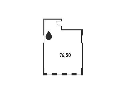 Помещение свободного назначения, 76.50 м<sup>2</sup>